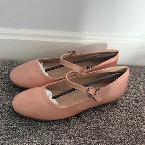 Classic Mary Jane Flat in Blush Pink